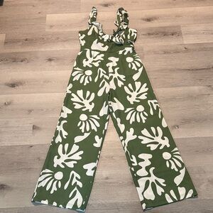 Green and White Jumpsuit